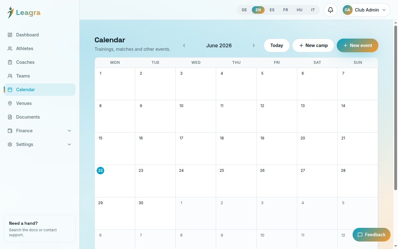 Calendar and scheduling screenshot